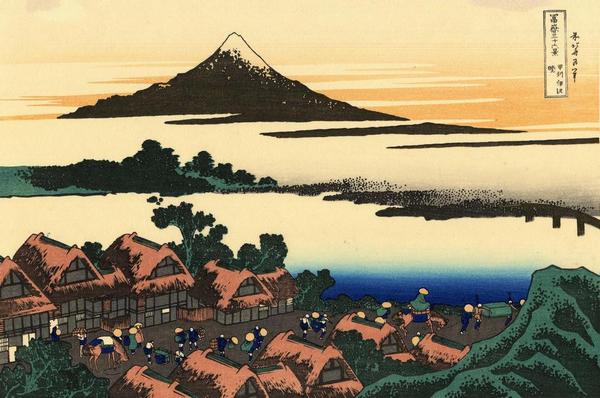 《富岳三十六景之甲州伊澤曉》作品賞析