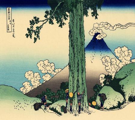 《富岳三十六景之甲州三島越》作品賞析