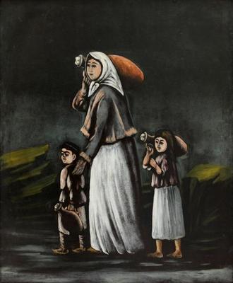 《農(nóng)民婦女與孩子去取水》作品賞析