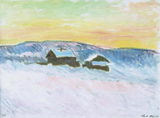 《挪威的風景，藍色房屋》作品賞析