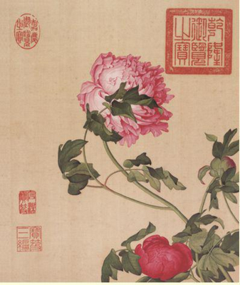 《仙萼長(zhǎng)春圖-牡丹圖》作品賞析