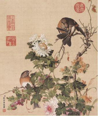 《仙萼長春圖冊-菊花》作品賞析