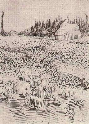 《與卡馬格小屋景觀》作品賞析