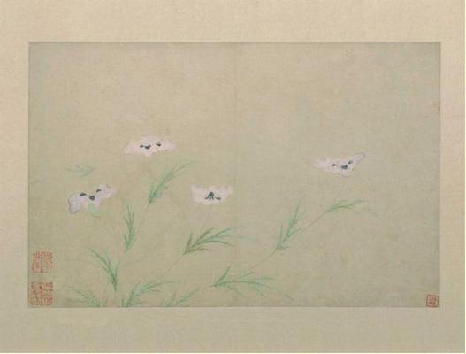 《花卉圖冊頁第七開》作品賞析