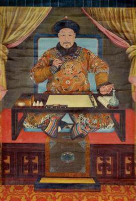 《乾隆皇帝朝服像》作品賞析