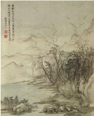 《仿古山水冊15》作品賞析