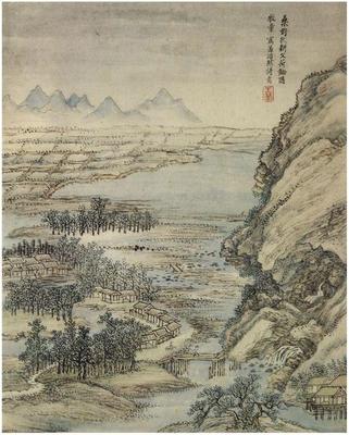 《仿古山水冊13》作品賞析
