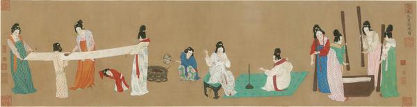 《搗練圖（畫芯）》作品賞析