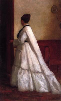 《穿白禮服的婦女》作品賞析