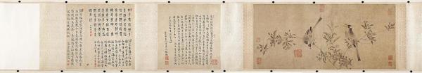 《海棠白頭圖卷》作品賞析