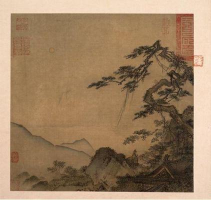 《長松山水圖頁》作品賞析