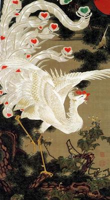 《老松白鳳圖》作品賞析