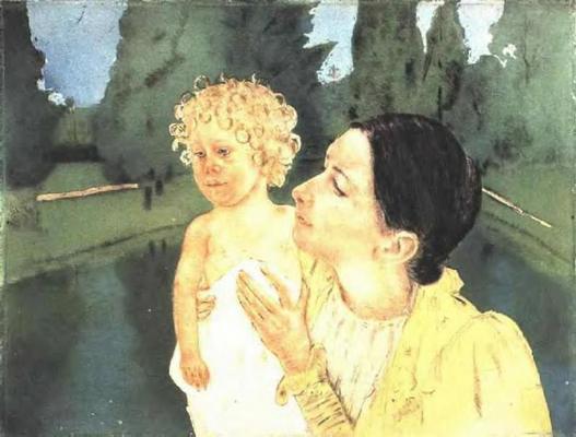 《池塘旁邊》作品賞析