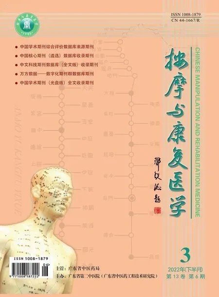 《按摩與康復醫學》2022年6期封面圖