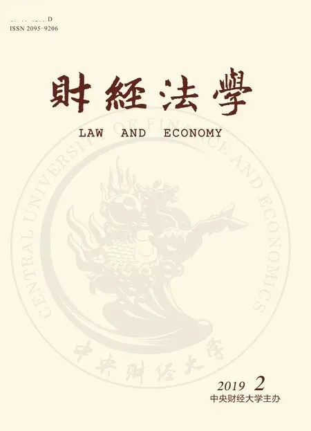 《財經法學》2019年2期封面圖