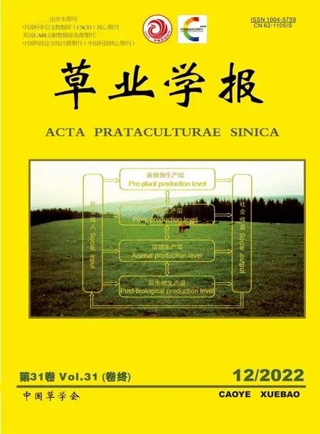 《草業學報》2022年12期封面圖