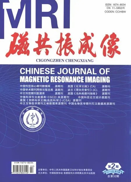 《磁共振成像》2015年2期封面圖