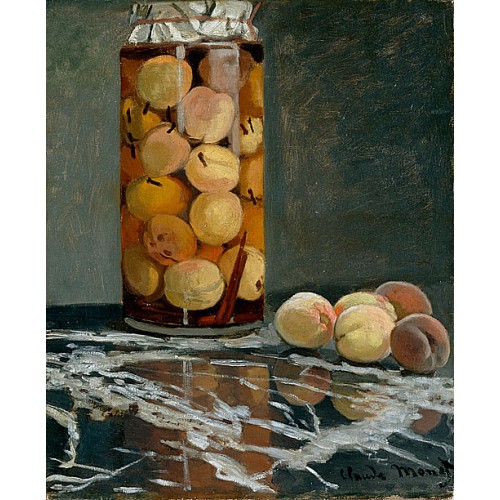 《一罐桃子》-莫内1866创作
