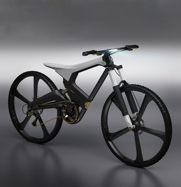 X-BIKE 可折疊碳鋁山地概念自行車設計工業設計作品賞析