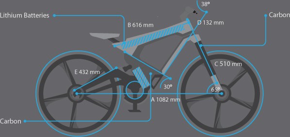 X-BIKE 可折疊碳鋁山地概念自行車設計工業設計作品賞析