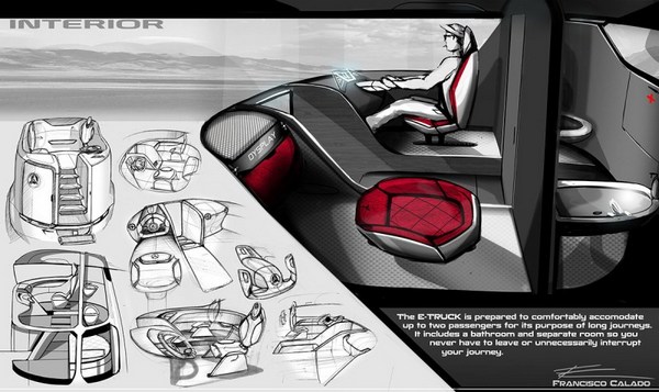 Mercedes-Benz E-truck梅賽德斯奔馳大卡-Francisco Calado工業設計作品賞析