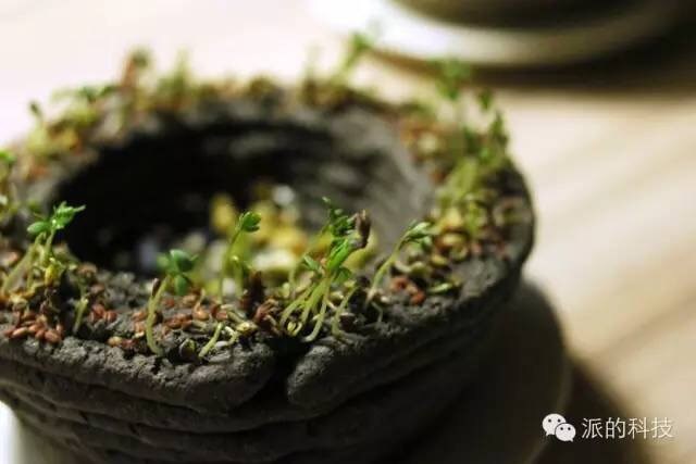  哇哦，3D打印機打出來的綠色盆栽工業設計作品賞析