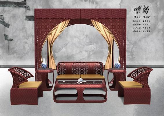 《明尚》新中式藤藝--戶外家具工業(yè)設(shè)計(jì)作品賞析
