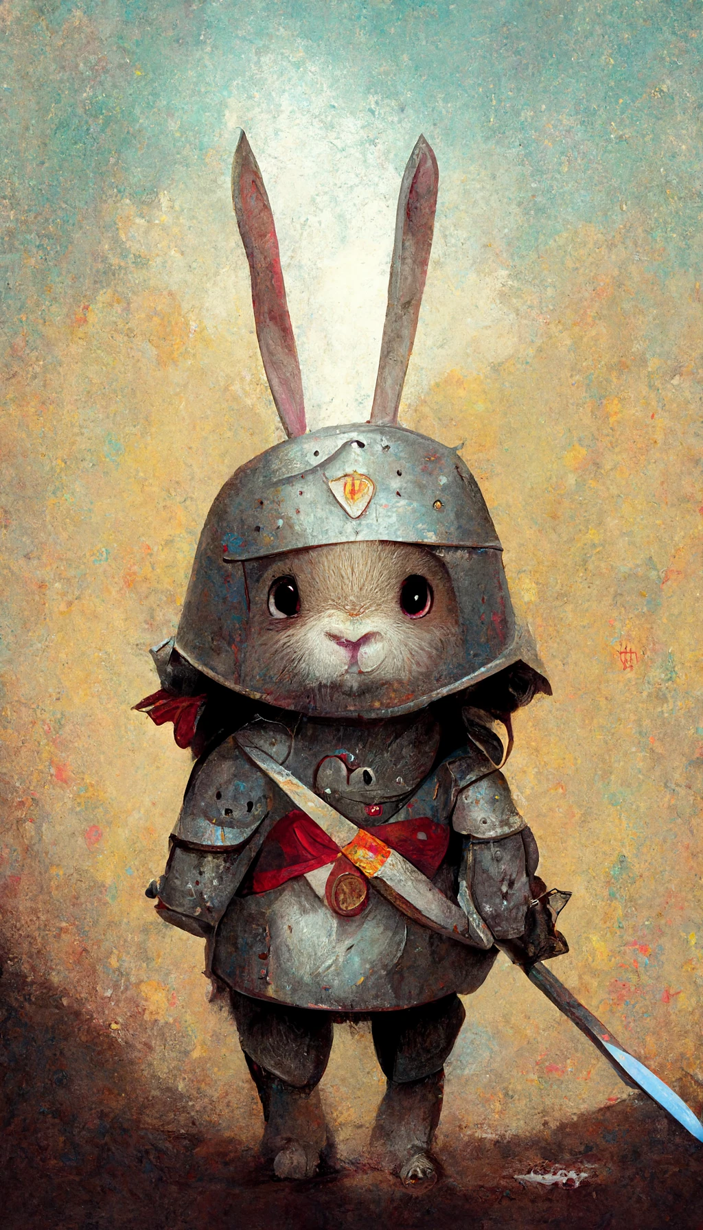 可爱兔骑手挥剑冲锋