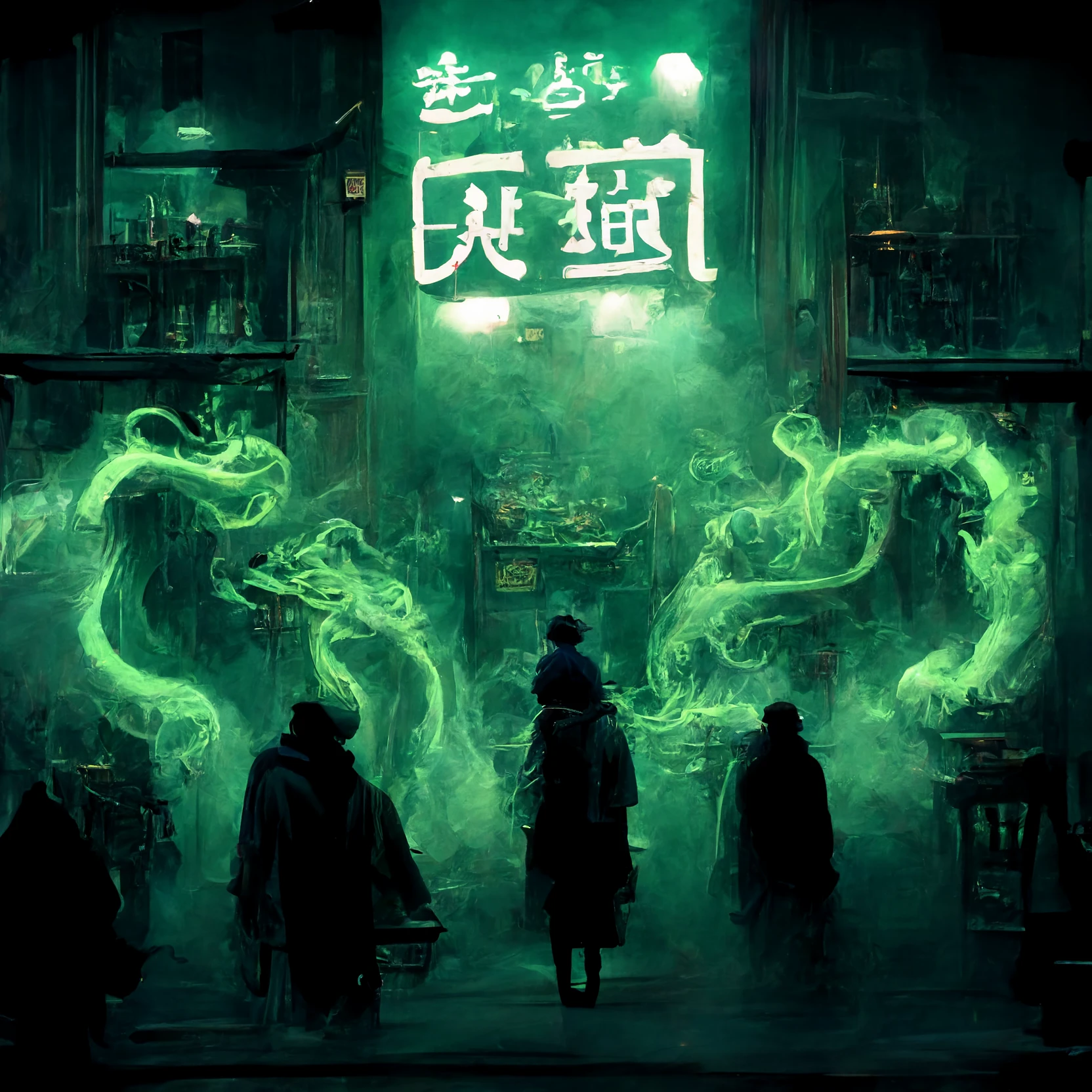 神秘餐厅：绿烟与霓虹灯的摄魂之夜