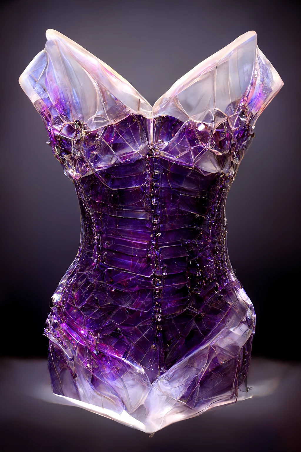 神奇紫水晶胸甲，逼真渲染
