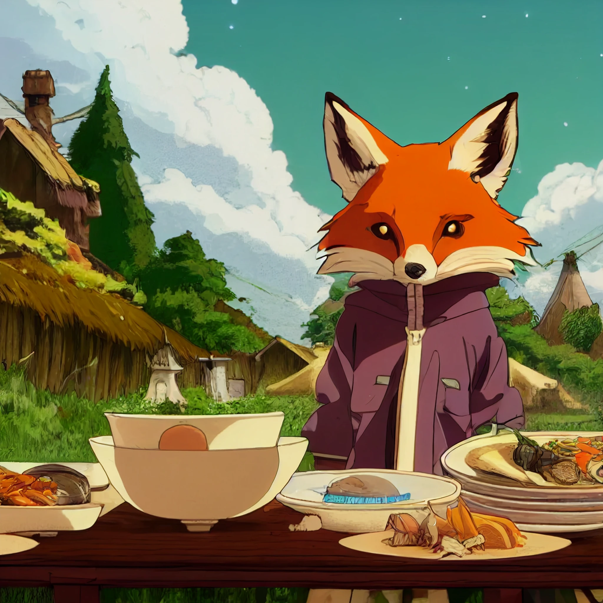 狐狸盛宴：吉卜力工作室风格动漫