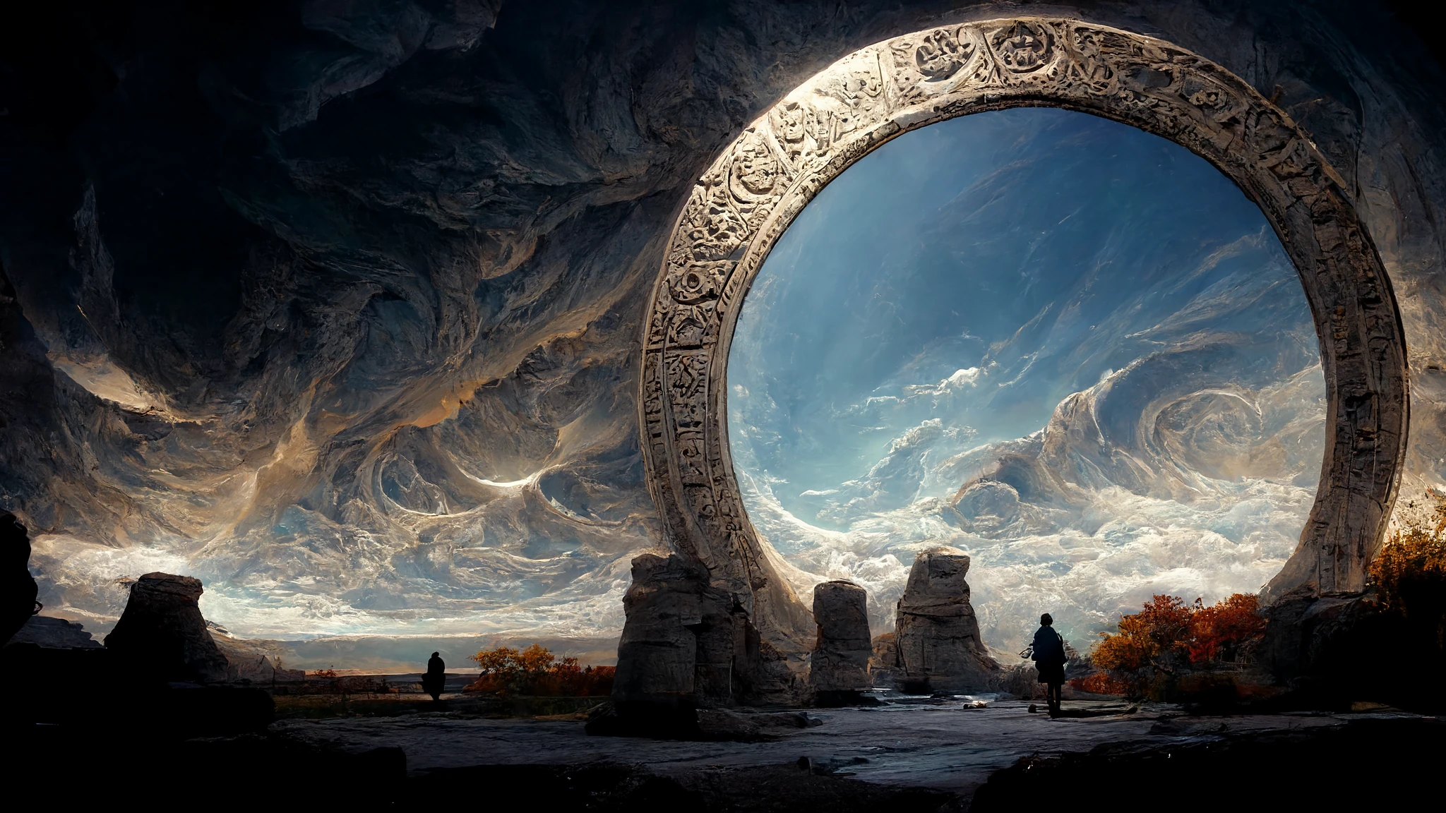 石制星际之门：壮丽景象，史诗天空