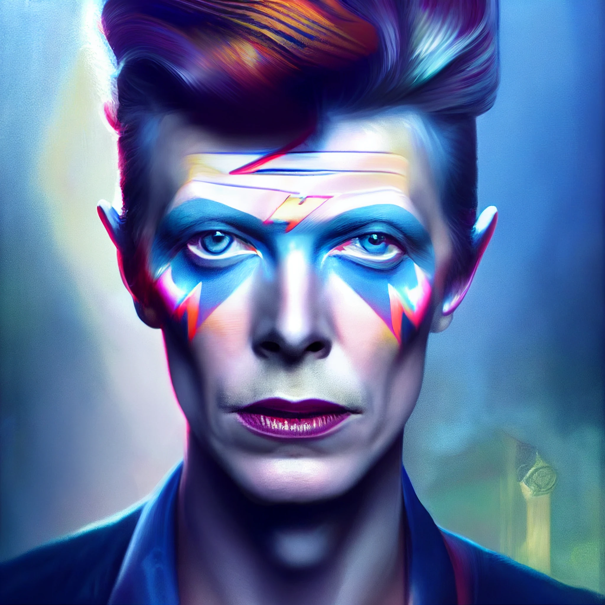 闪耀复古：Bowie肖像与动态模糊