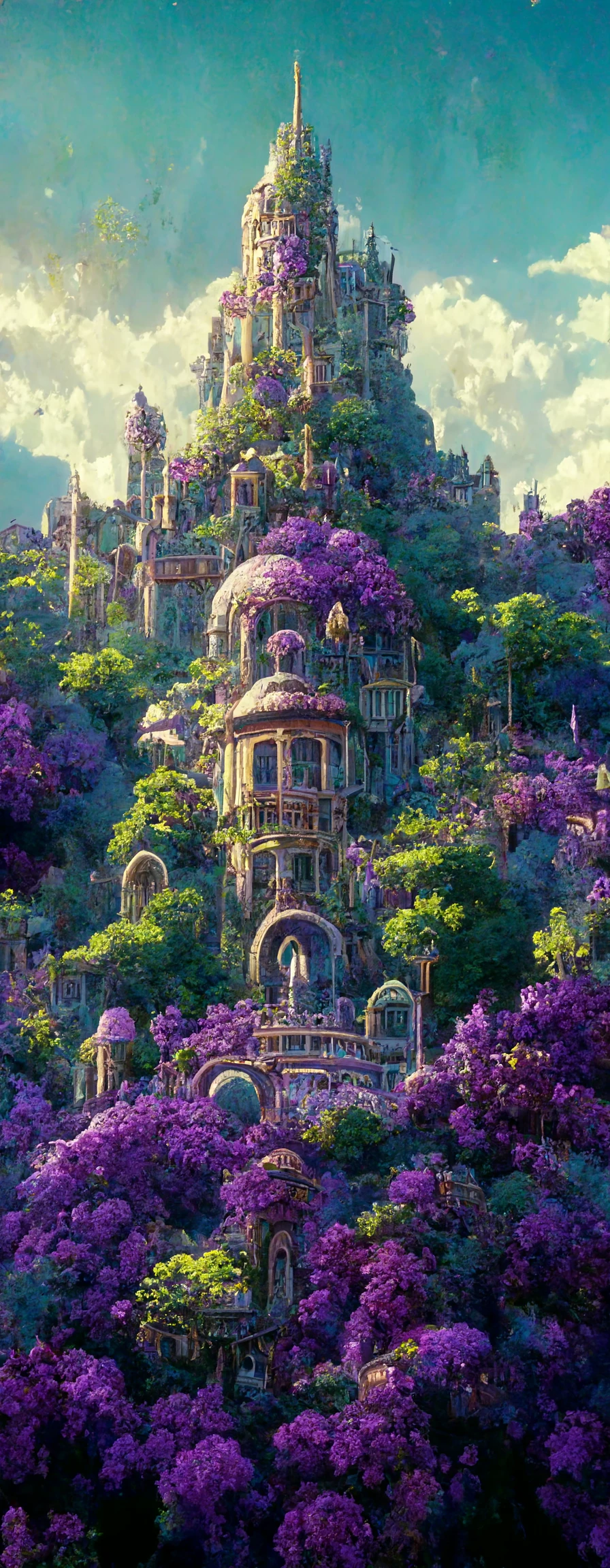 水晶森林中的紫罗兰城堡