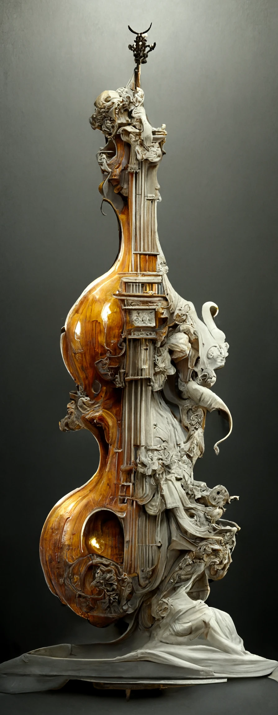 真实细节：巴洛克小提琴雕像的物理渲染