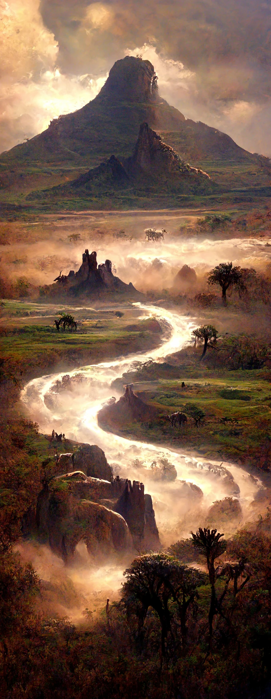 非洲大草原山地景观：野兽的现实世界