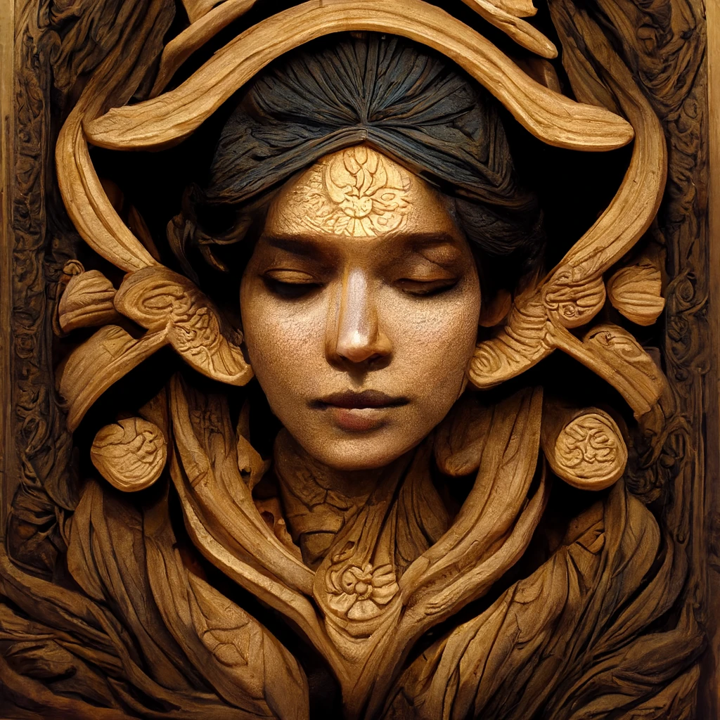 华丽复杂的木质浮雕艺术