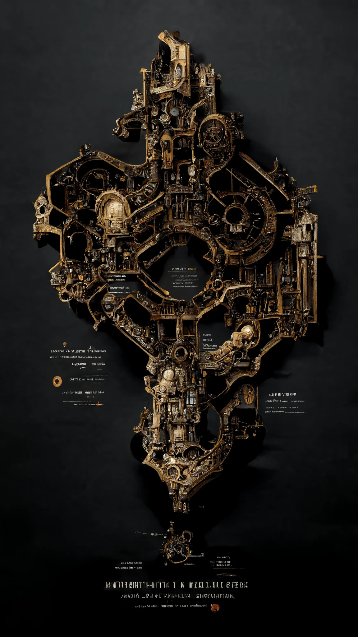 迷宫之神：黑青铜纸下的3D史诗地图