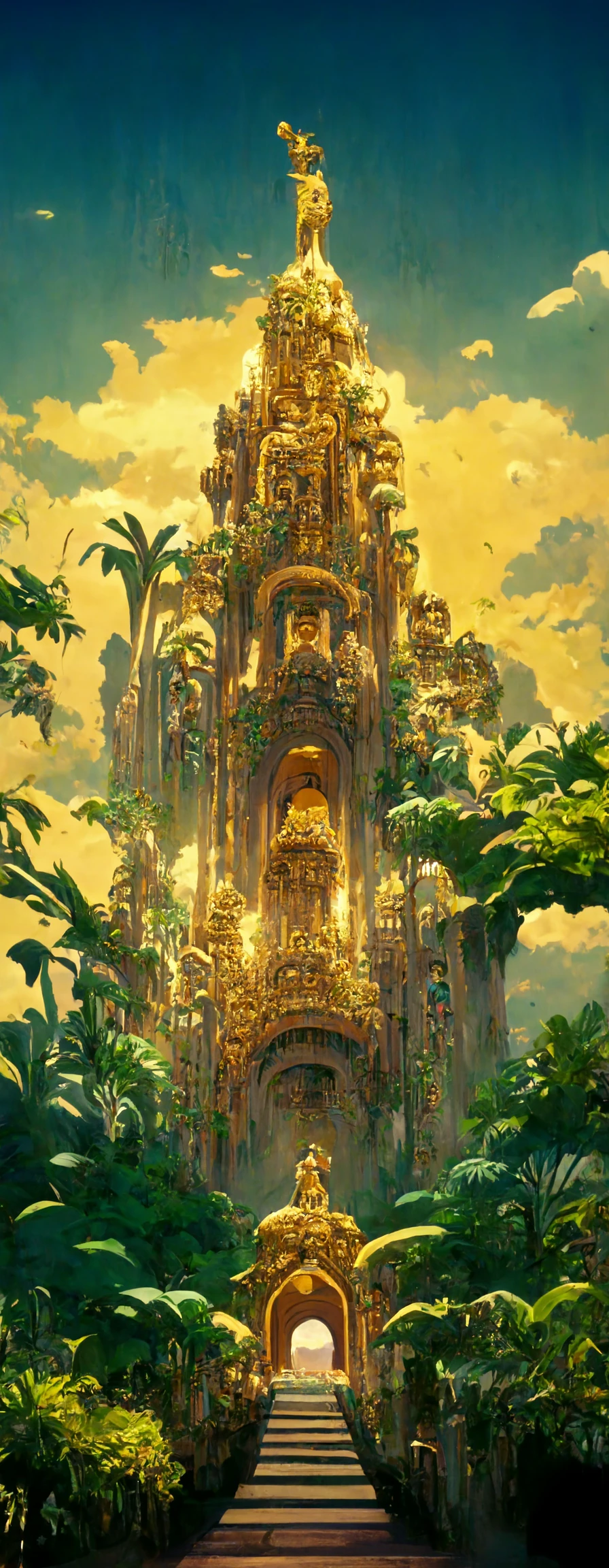 黄金王国：华丽建筑与茂密丛林