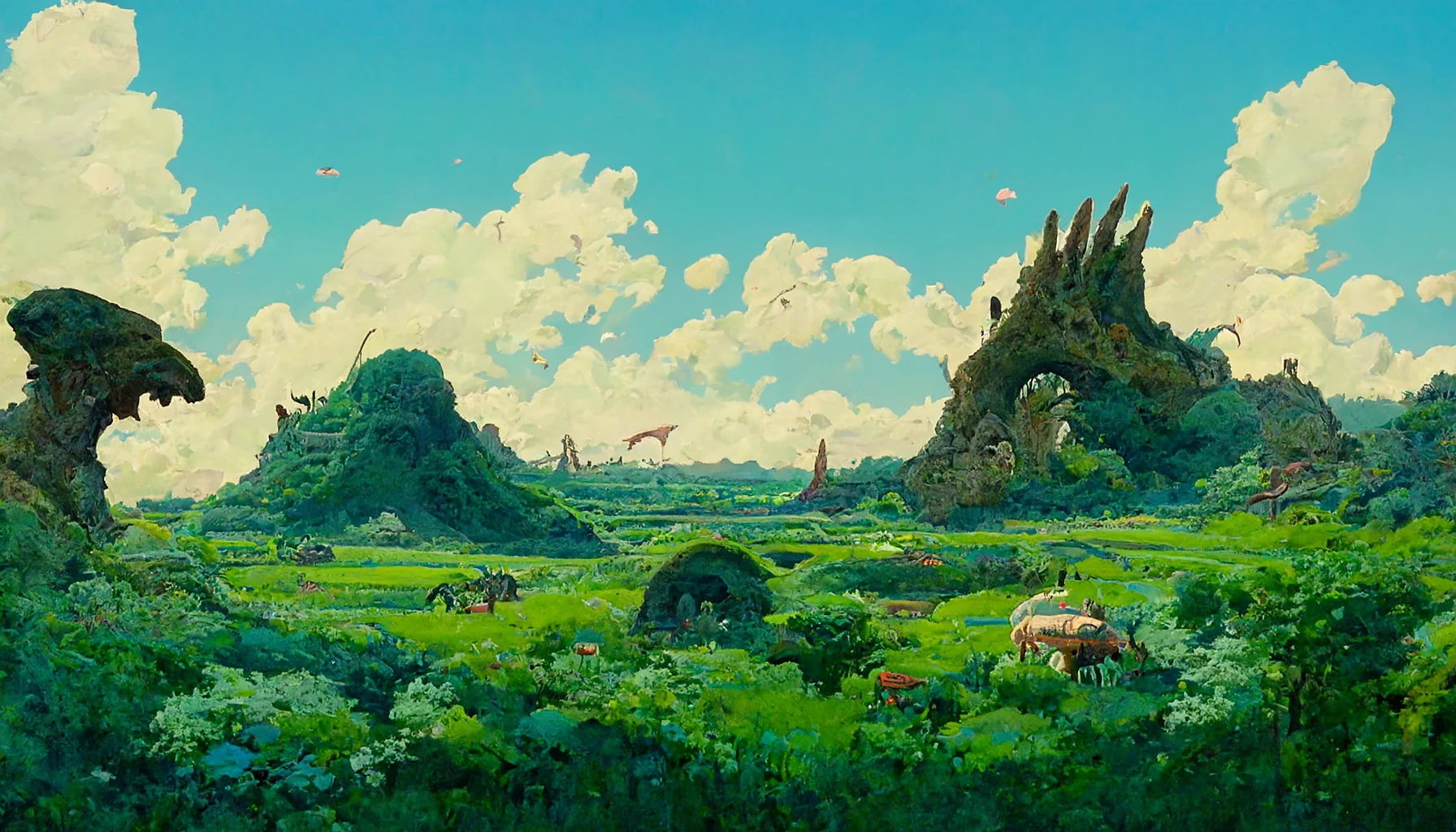 恐龙时代的巨大景观
