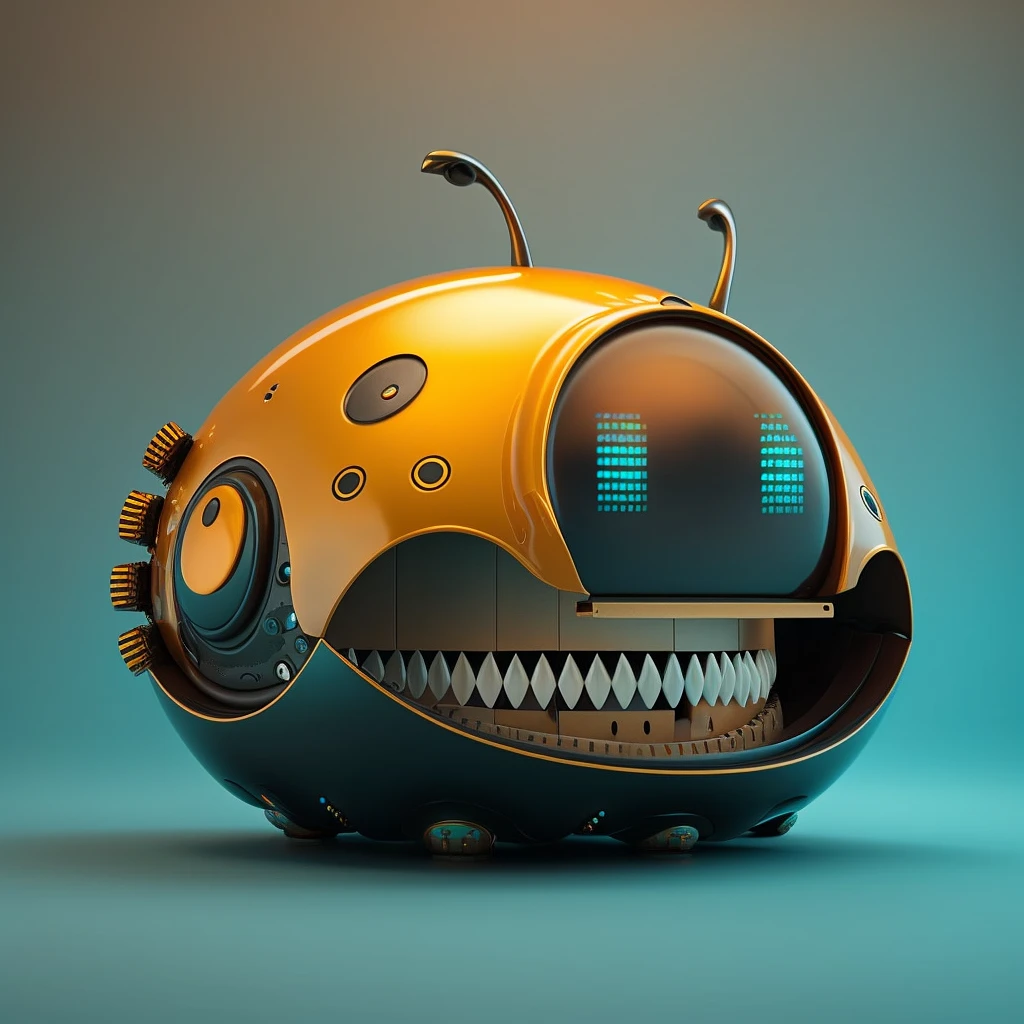微笑瓢虫机器人：友善的机械小伙伴