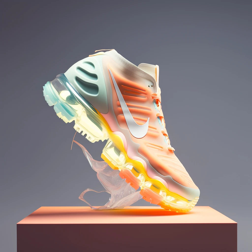 Future Charm: Nike's Green Sneakers in High-Fashion Shoot