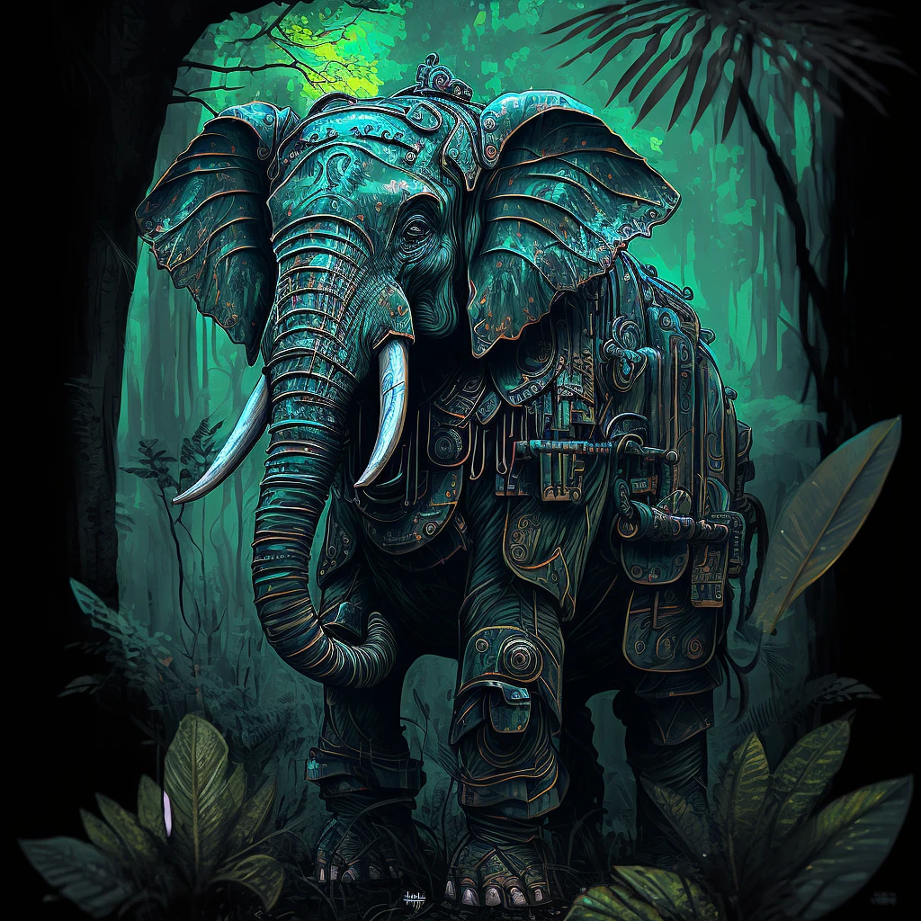 战斗大象：热带森林中的机械巨兽