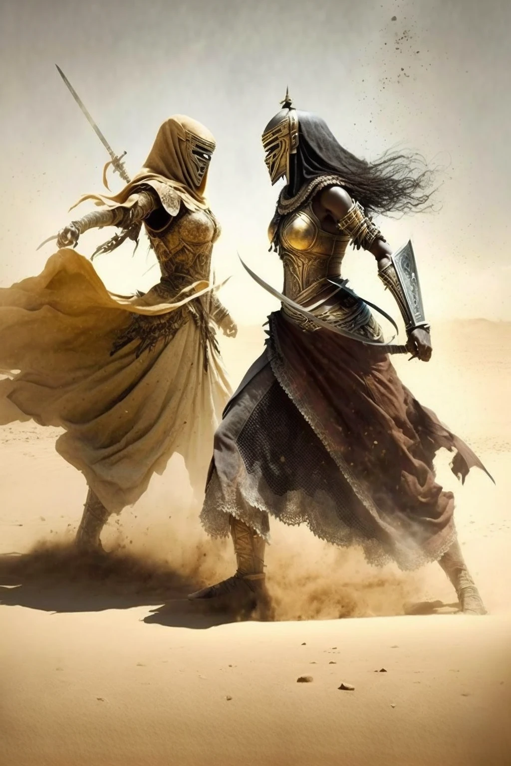 古埃及美女战斗，完美构图！