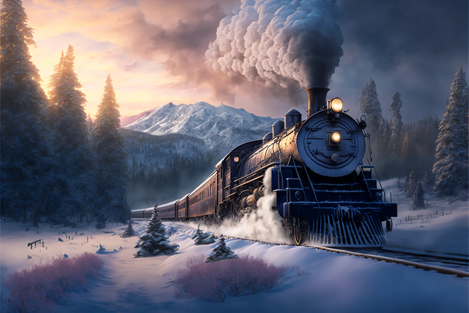 神奇蒸汽火车穿越壮美极地