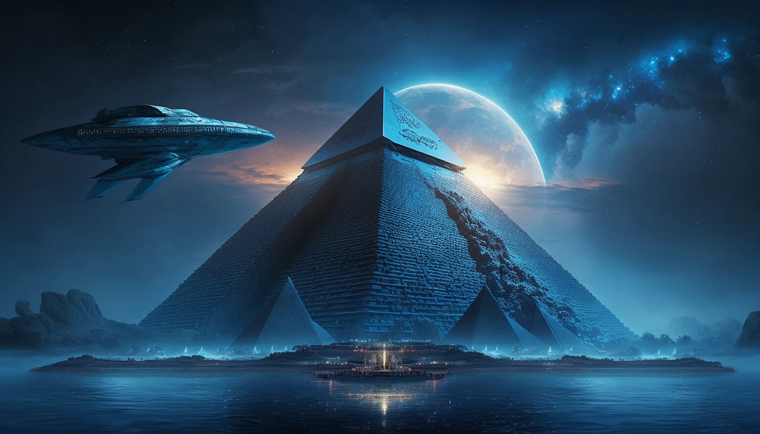 蓝金字塔与外星飞船