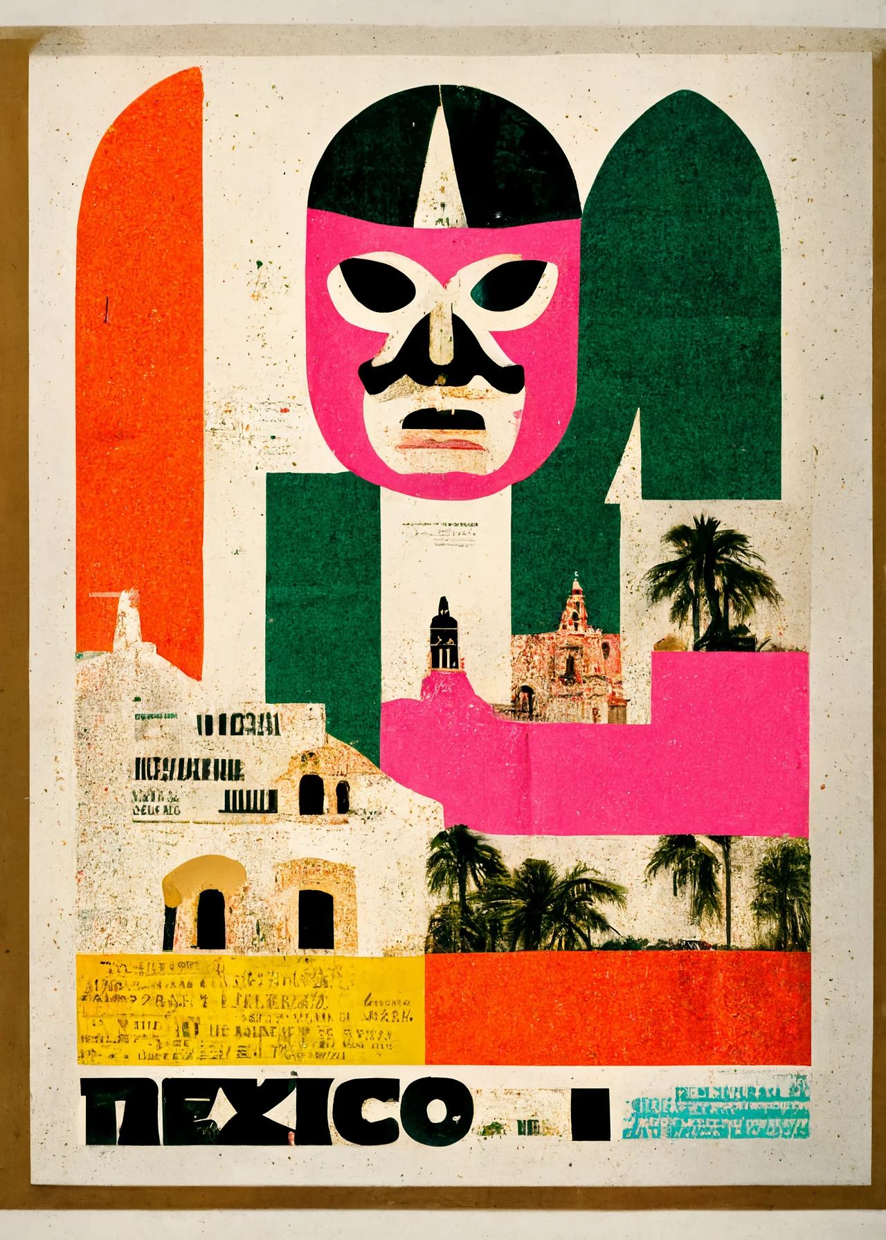 墨西哥摔跤之梦：拼贴艺术的狂欢之旅