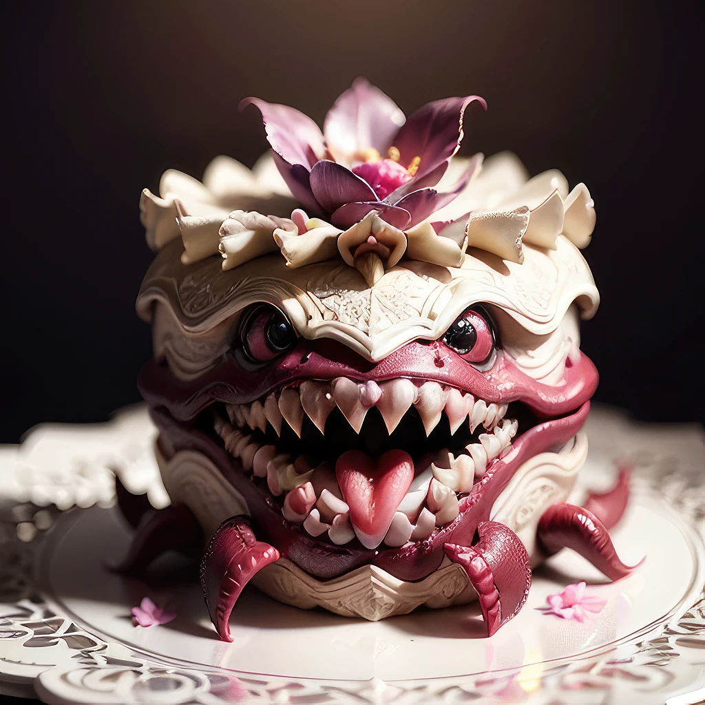 邪恶婚礼蛋糕：数字艺术与细节纹理