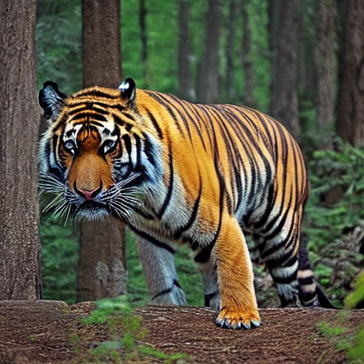 森林中的红眼老虎