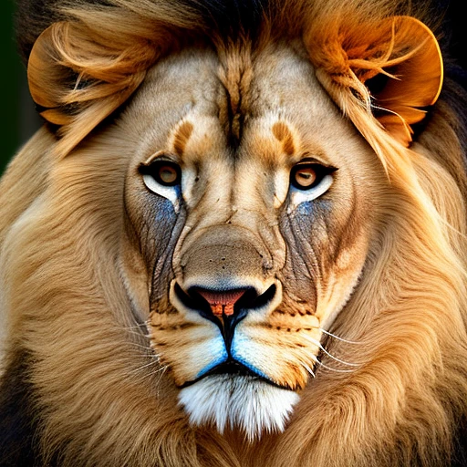 狮子脸盯着